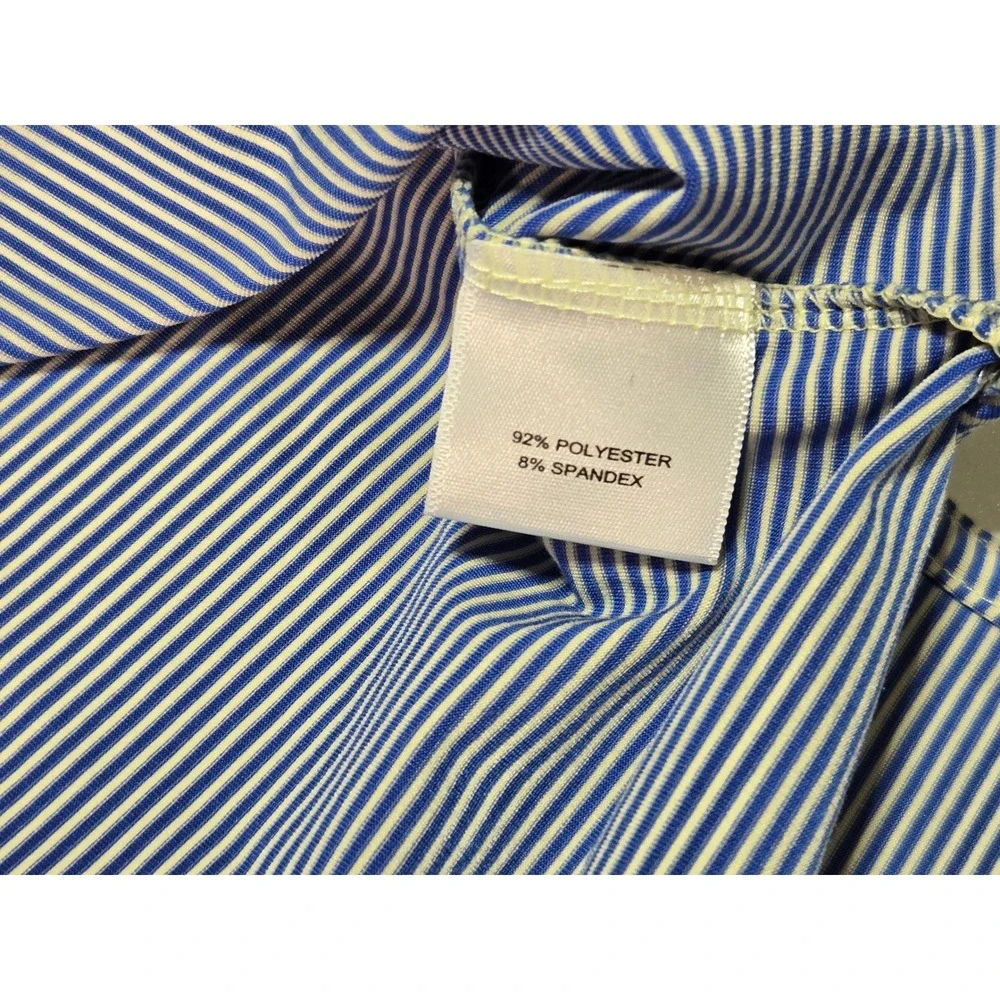 Peter Millar Summer Comfort Golf Polo Shirt Mens XL Blue Stripe‎ Carlton Club